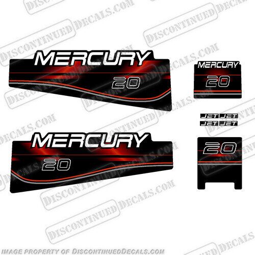 Fits mercury 20hp decal kit - 1996+ (red)