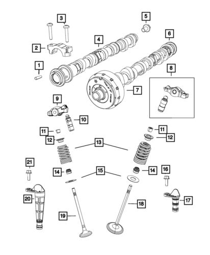 Genuine mopar valve rocker arm 68272236aa