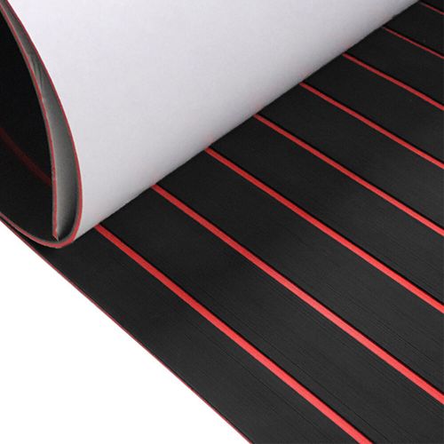 Red black eva foam boat decking sheet mat faux teak marine yacht flooring pad us