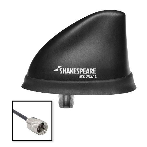 Shakespeare dorsal antenna black low profile 26&#039; rgb cable w/pl-259