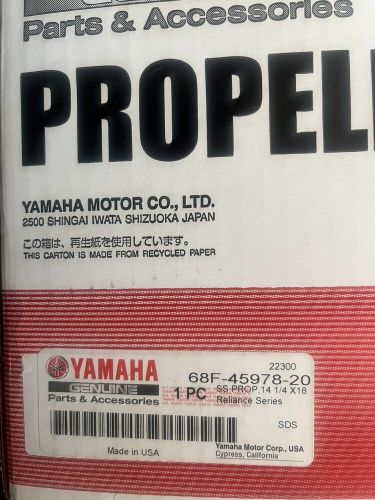 Yamaha 68f-45978-20-00 - m/t series reliance ss  prop - 3 blade  right hand