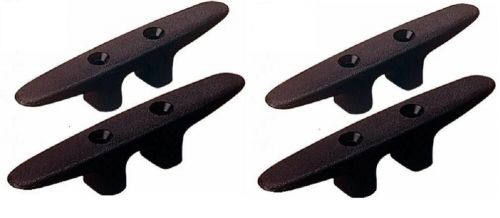 4 pack black 10 inch nylon cleat boat marine dock anchor line rope tie-down new