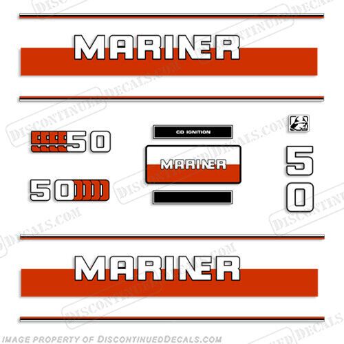 Fits mariner 1981 50hp decal kit