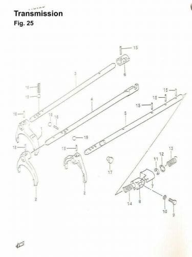 Locating pin transmission roller shaft for suzuki samurai 85 955 95