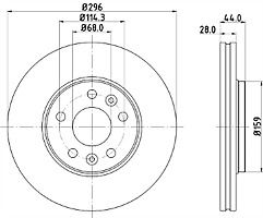 1x drivemaster dmd229 mdc2676 front brake disc for fiat nissan renault vauxhall