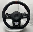 For mercedes benz amg w205 cla45 c63 e63 s63 full leather steering wheel+pick