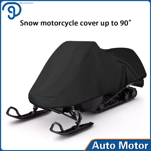 Black heavy duty trailerable sled storage cover fit for snowmobile up to 90&#034; l