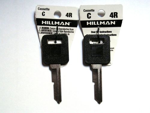 Set of 2 uncut hillman automotive key blanks #4r cassette c for buick gm