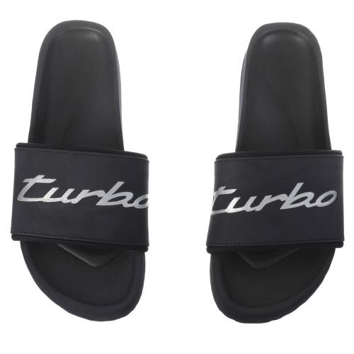 Genuine porsche turbo unisex slide sandals black w/carry bag wap-215-039-0l-trb