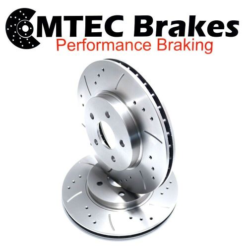 Porsche macan suv 2.0 3.0 gts s 3.6 t 14-19 rear drilled &amp; grooved brake discs