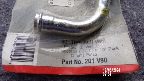 Marine nos in pkg 90 degree thru hull vent kit by tempo 5/8&#034; hose