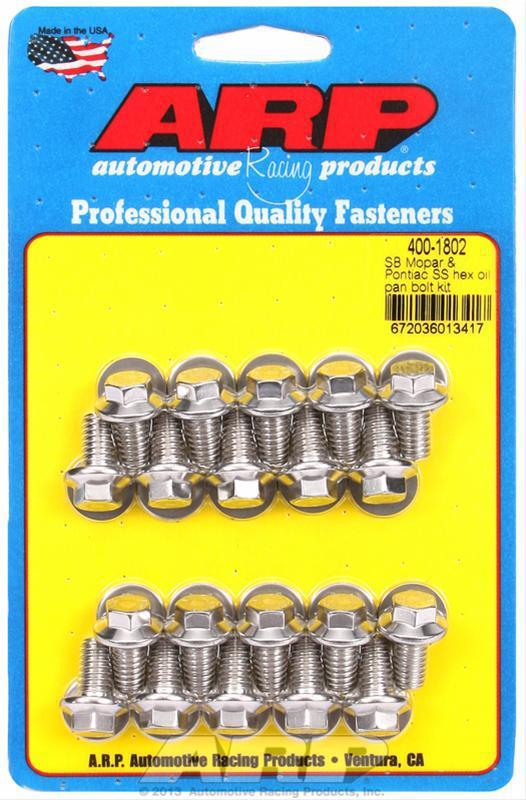 Arp oil pan bolts polished stainless steel hex head chrysler/pontiac v8 kit