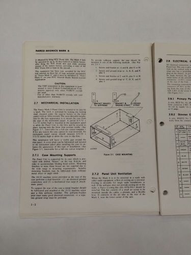 Narco mark 8 nav/com 14 volt maintenance manual january 1969-original