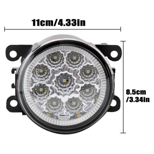 4pcs 9led fog light lamp w/ bezel for nissan 2005-2015 xterra 2010-2019 frontier