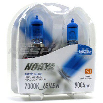 Nokya 9004 hb1 arctic white pro halogen headlight foglight bulbs 7000k 65/45w