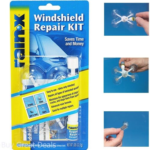 Rain-x 600001 advanced windshield repair kit repairs all laminated windshields