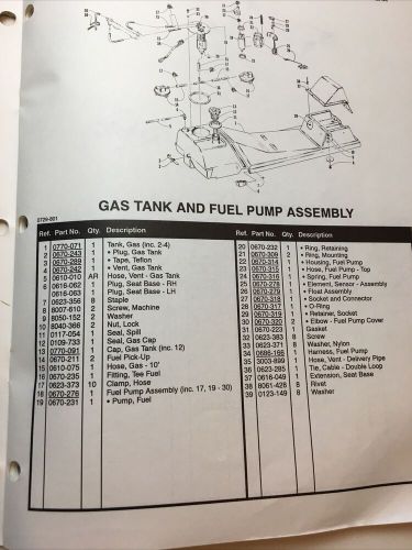 Original 1993 arctic cat illustrated parts manual snowmobile - pantera