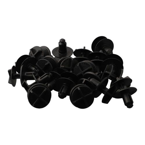 For lr024316, 20x black nylon battery cover cowl panel clips replace