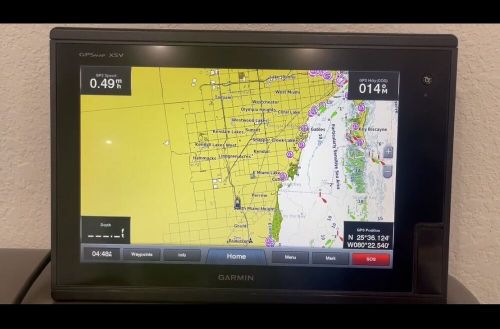 Garmin gpsmap 7612xsv display + cables w/ suncover bench tested