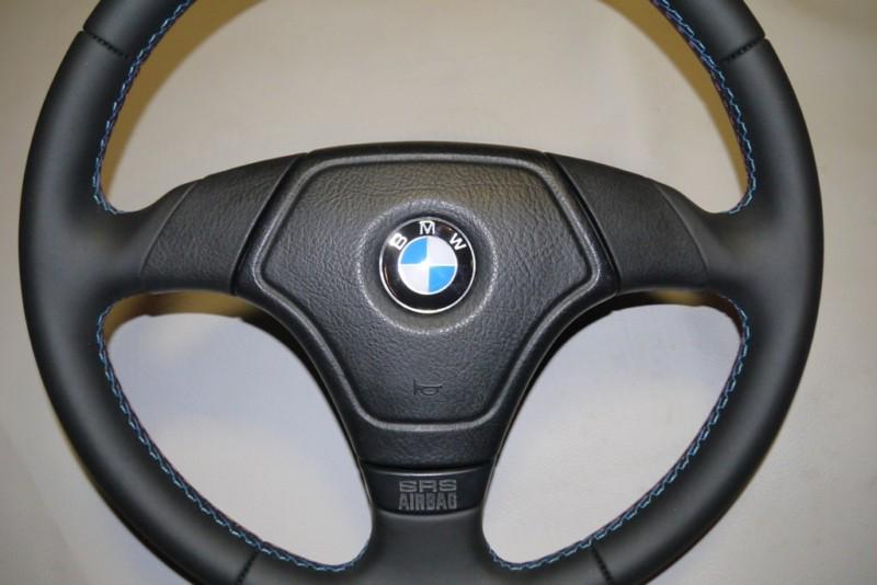 Bmw euro sports e31 e36 e34 e39 z3 m3 m5 8 new leather steering wheel m tricolor