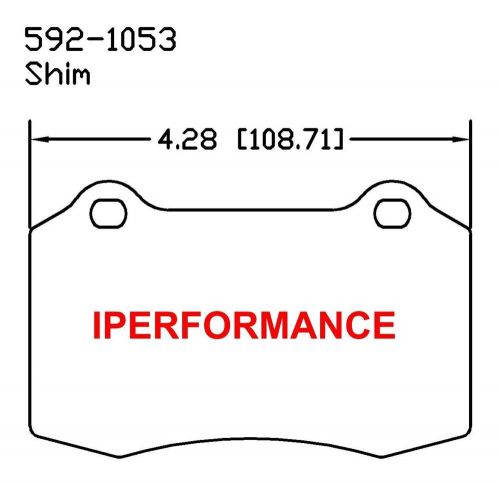 Titanium brake pad shim heat shield set for dodge charger hellcat brem 15- rear