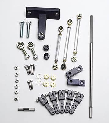 Weiand throttle linkage kit hi-ram dual quad side mount chevy big block kit