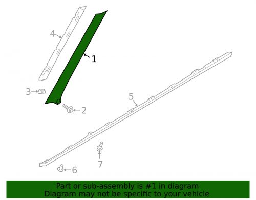 Genuine land-rover pillar molding lr114443