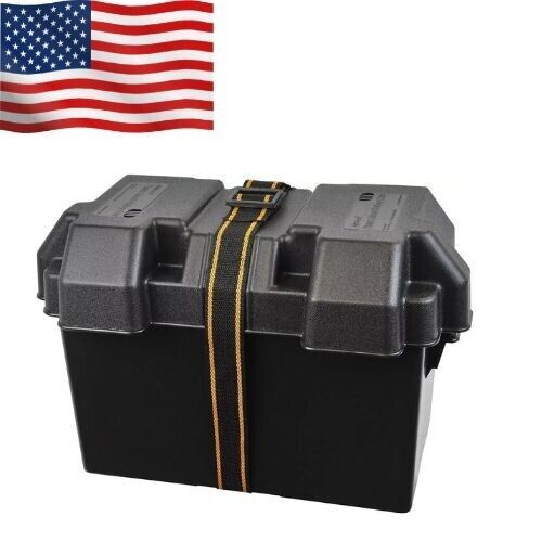 Heavy duty acid-resistant battery box group 27 for car, marine, rv &amp; boat