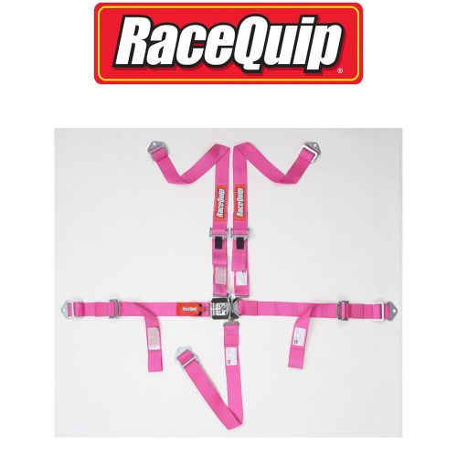 Racequip 709089 jr. dragster/quarter midget 5-point latch pink 2&#034; sfi seat belt