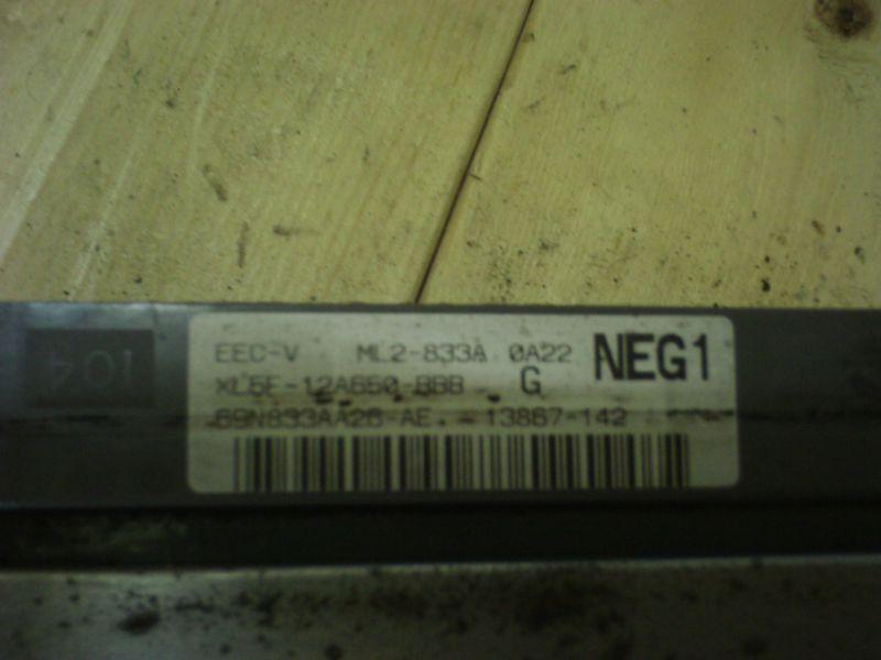 00 ford ranger engine computer 4.0 auto   neg1  xl5f-12a650-bbb