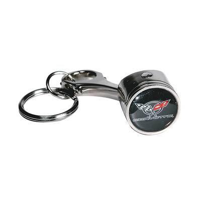 Ghh key chain piston connecting rod zinc nickel plated corvette c5 emblem ea