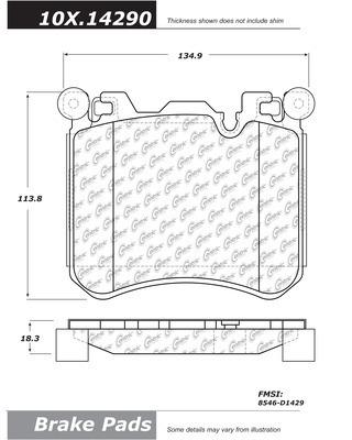 Centric 104.14290 brake pad or shoe, front