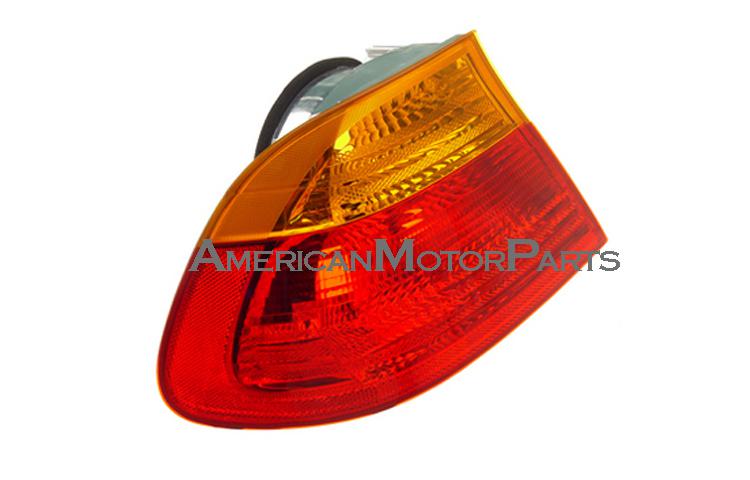 Driver side replacement red/amber outer tail light 99-01 bmw e-46 3-series 4dr