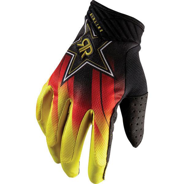 Yellow xl fox racing airline rockstar blur gloves 2013 model