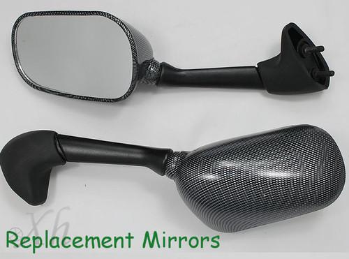 Oem replacement mirrors for 1998-2002 yamaha yzf r6 r1 yzf-r1 yzf-r6 carbon