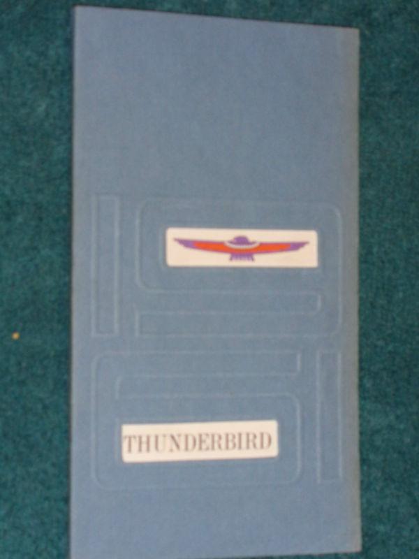 1961 ford thunderbird owner's manual / very nice vintage original guide book