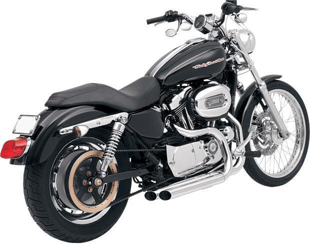 Bassani manufacturing pro street exhaust system - slash cut - chrome  xl4-325fcl