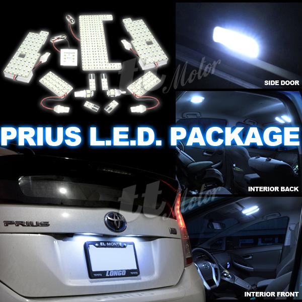 Save toyota prius dome map parking license plate complete 12 led light kit