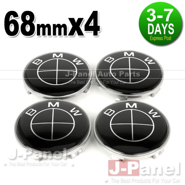 Bmw 1 3 5 6 7 x z series e60 e61 f01 f02 m5 black 68mm wheel centre hub cap 4pcs