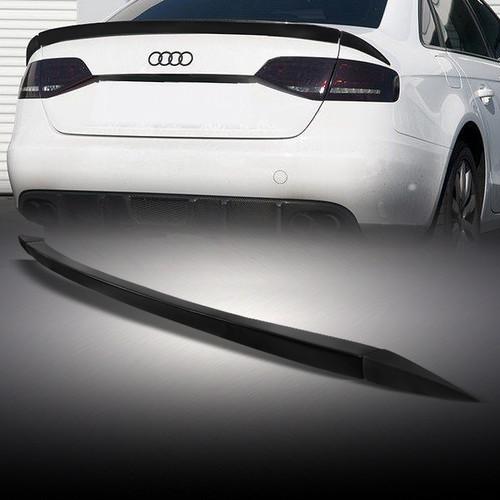 09-12 audi a4/s4 primered black paintable 3pcs rear trunk spoiler wing lip kit