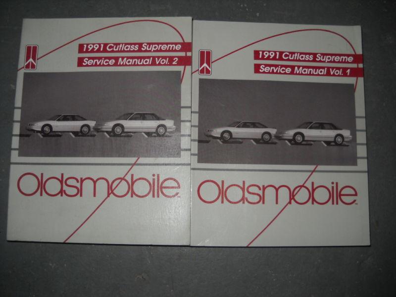 1991 oldsmobile cutlass supreme service shop manual set