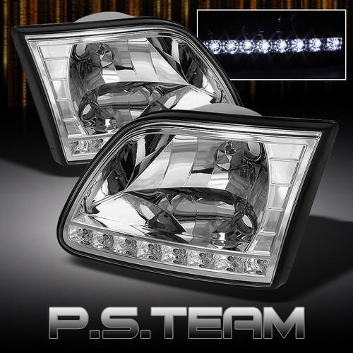 97-03 ford f150 expedition crystal led headlights lights lamps left+right