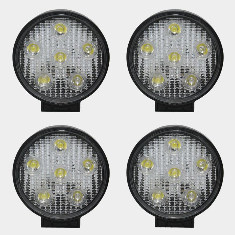 4x 18w high power led work spot light round off road truck 4x4 crv 4wd jeep ute