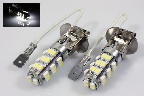 2x 6000k 26 smd led h3 jdm bulb drl white driving lamp fog lights plug n play