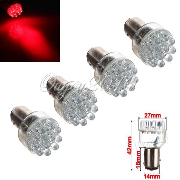 4 1157 t25 bay15d 2057 high power red 12 led car brake stop signal light bulb us