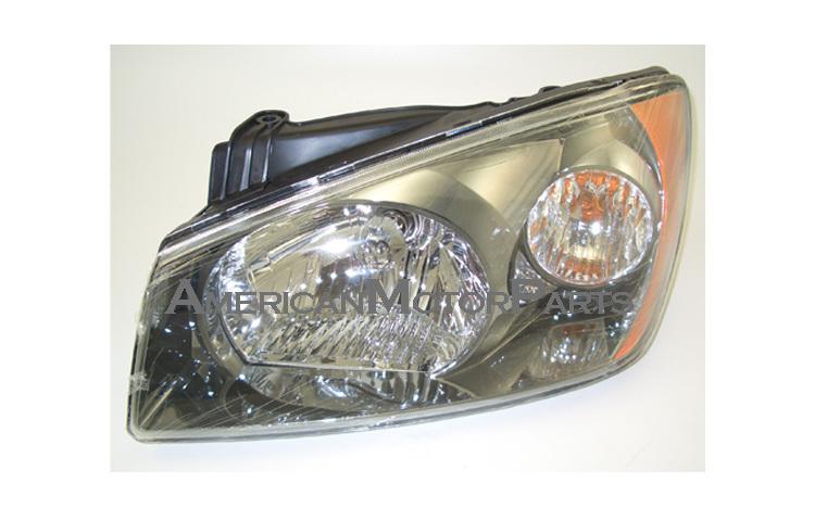 Eagleeye pair replacement headlight gunmetal 05-06 fit kia spectra5