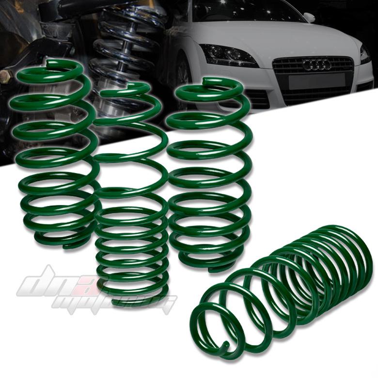 Quattro/tt 08-11 suspension green race lowering spring/springs 280f/260r(lb) 