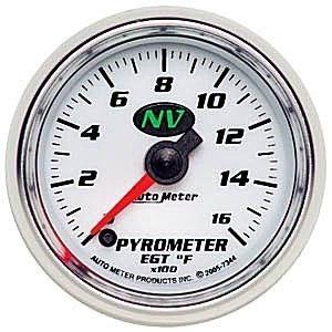 Autometer 2-1/16in. pyrometer; 0-1600 f; fse; nv