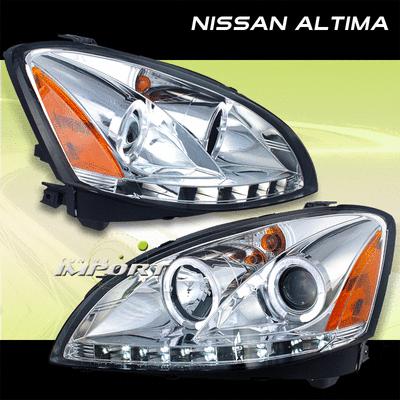 02-04 nissan altima dual halo led projector headlight