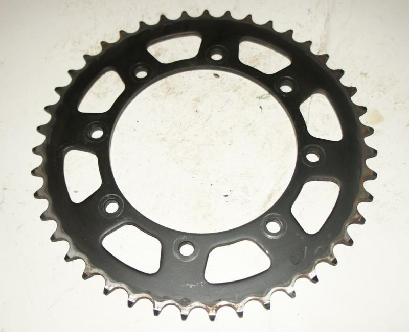 08 09 10 kawasaki kl650 e rear wheel chain sprocket 43t 43 teeth nice 4k miles